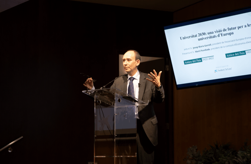 ‘Universitat 2030: una visió de futur per a les universitats d’Europa’ | Debate Amics del País con Josep Maria Garrell