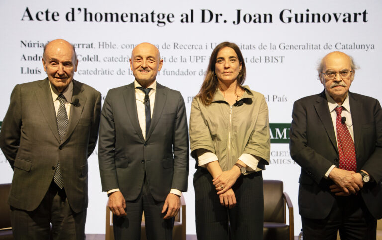 Amics del País commemora la trajectòria del científic Joan Guinovart, president de la comissió de Recerca d’Amics del País (2015-2025)