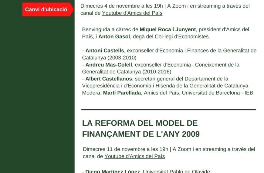 Jornades ‘El finançament autonòmic a debat’