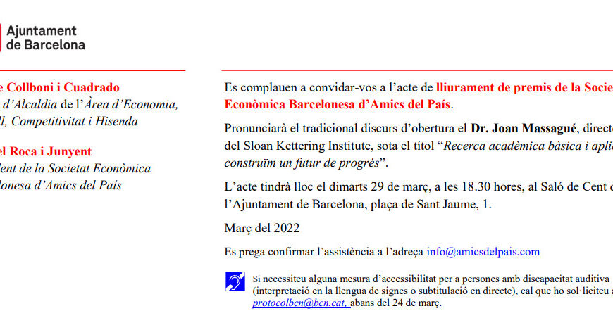 Acto de entrega de los premios Amics del País 2022