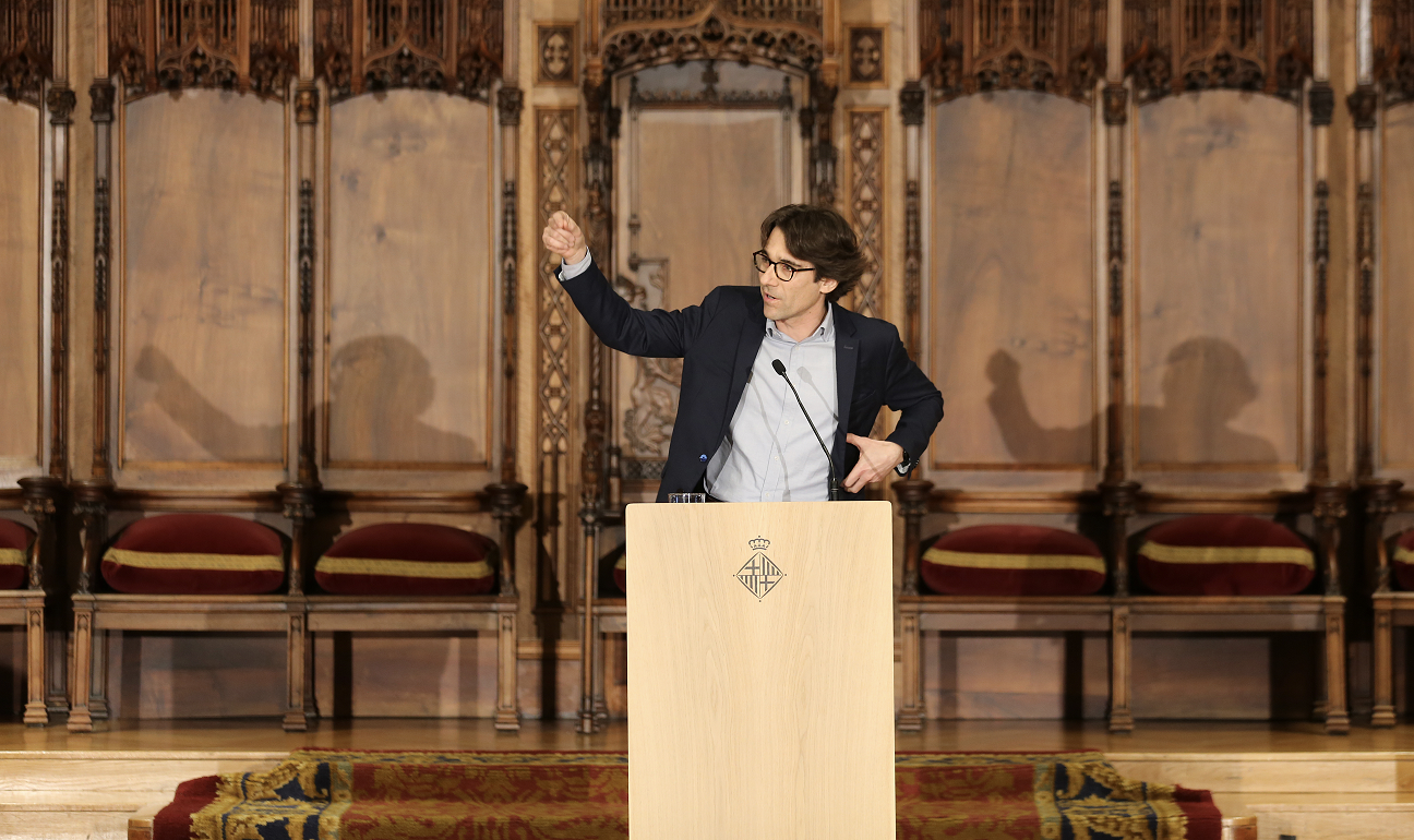 Josep Maria Martorell a l'acte d'entrega dels premis Amics del País